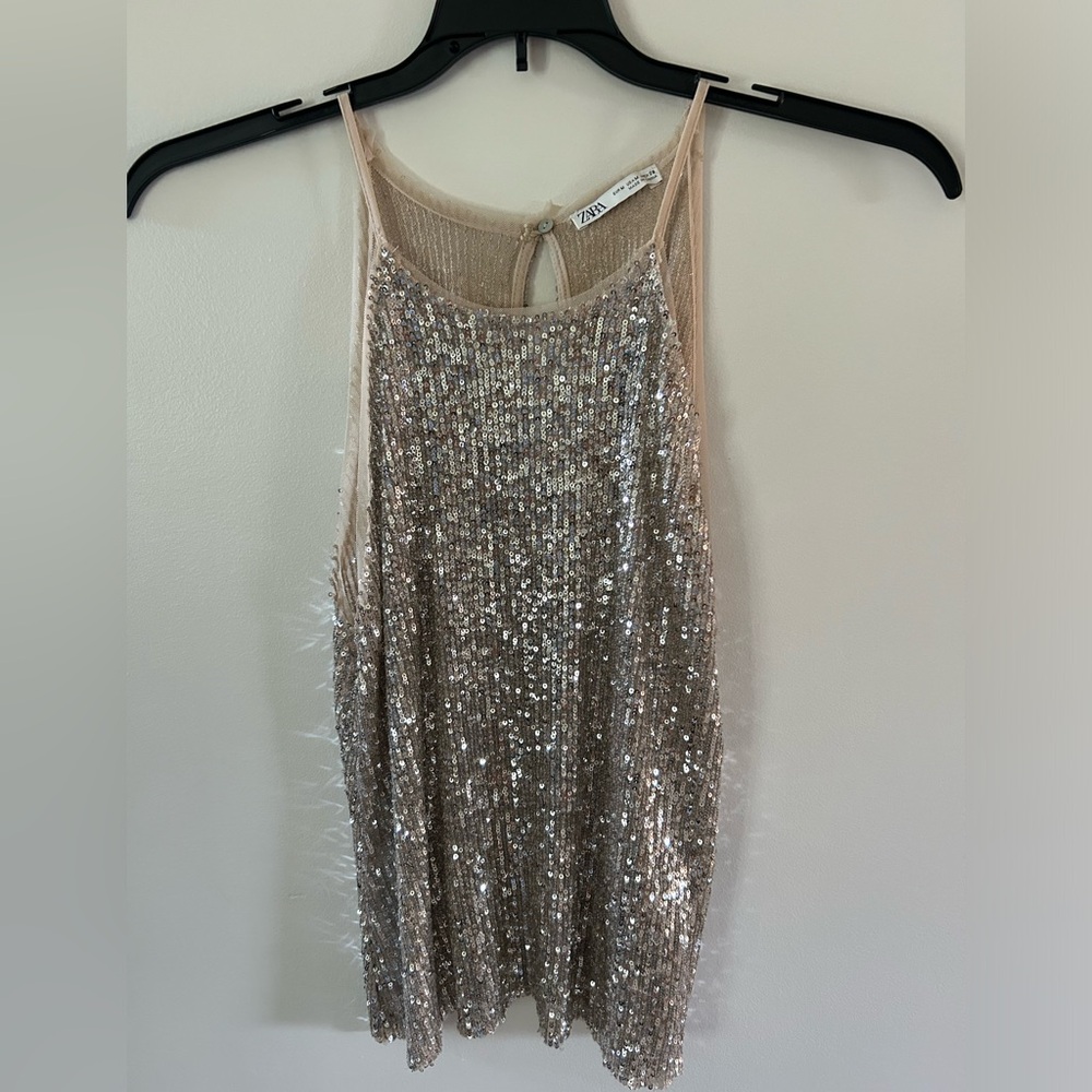 Zara sequin top